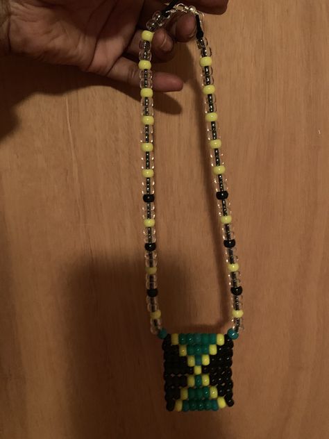 Jamaican Beaded Necklace, Pony Bead Necklace, Bahamas Flag, Flag Beads, Jamaican Flag, Fuse Bead Patterns, Mexican Flags, Fuse Beads, Pony Beads