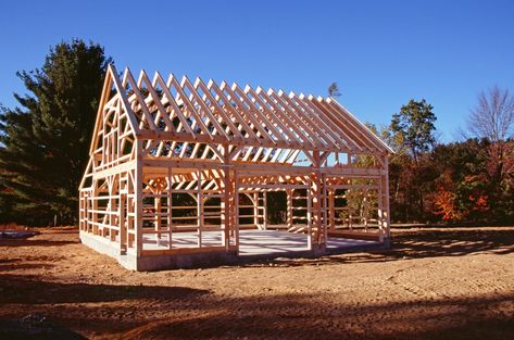 Timber Frame Kits CT, MA, RI, Shipped & Raised Nationwide: The Barn Yard & Great Country Garages Barn Kits For Sale, Timber Frame Kits, Timber Frame Garage, Timber Frame Plans, Timber Garage, Post And Beam Barn, Timber Frame Barn, Barn Kits, Timber Roof