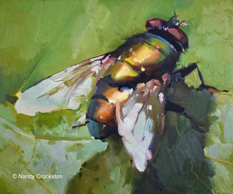 Oil Paintings — Nancy Seamons Crookston Master Oil Painting, Fly Drawing, Gouache Art, Insect Art, Great Paintings, Daily Painting, A Level Art, Aesthetic Painting, Amazing Art Painting