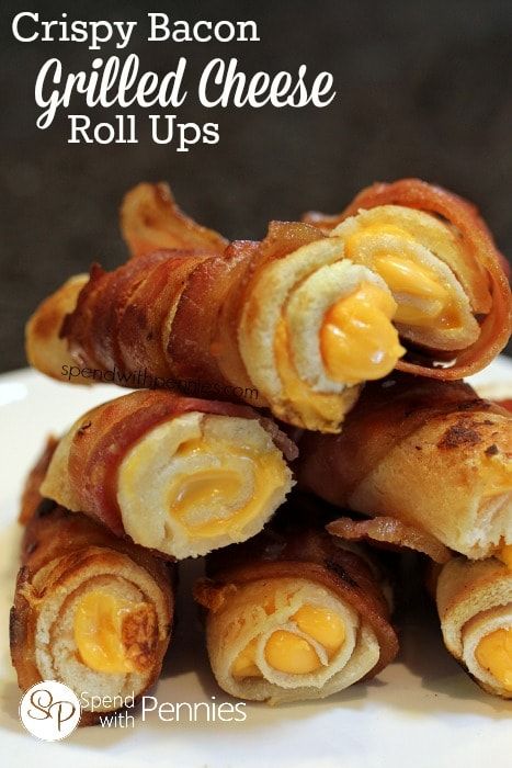 https://www.spendwithpennies.com/crispy-bacon-grilled-cheese-roll-ups/ Grilled Cheese Roll Ups, Farming Shirts, Grill Cheese Roll Ups, Grilled Cheese Rolls, Cheese Roll Ups, Bacon Grilled Cheese, Cheese Rolls, Cheese Roll, Cheese Rolling