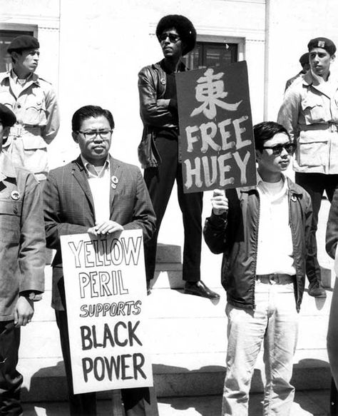 Black Panthers Movement, Brown Beret, Yellow Peril, Black Panther Party, By Any Means Necessary, Protest Signs, Power To The People, Group Of People, Asian American