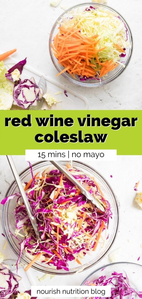 Red Wine Vinegar Slaw Cabbage Salad, Coleslaw With Italian Dressing, Vinegarette Coleslaw, Vinager Based Coleslaw Dressing, Red Wine Vinegar Coleslaw Recipe, Vinaigrette Coleslaw Recipe, Red Coleslaw Recipe, Slaw With Vinegar Dressing, Vinager Coleslaw Recipe Vinegar