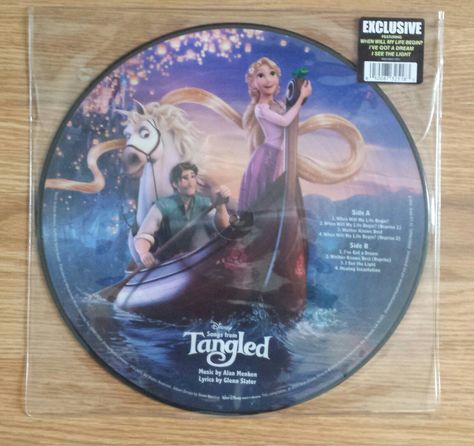 Rapunzel Dhruv Album Cover, Tangled Songs, Tangled Movie Cover, Disney Vinyl Records, Soundtrack Vinyl, Cd Aesthetic, Disney Vhs Covers, Tron Legacy, Motorcycle Decor