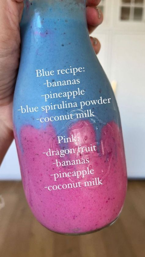 Unicorn Smoothie, Fun Drink Recipe, Fruit Smoothie Recipes Healthy, Easy Healthy Smoothies, Smoothie Recipes Healthy Breakfast, Smoothie Drink Recipes, Refreshing Drinks Recipes, Smoothie Bowl Recipe, Easy Smoothie Recipes