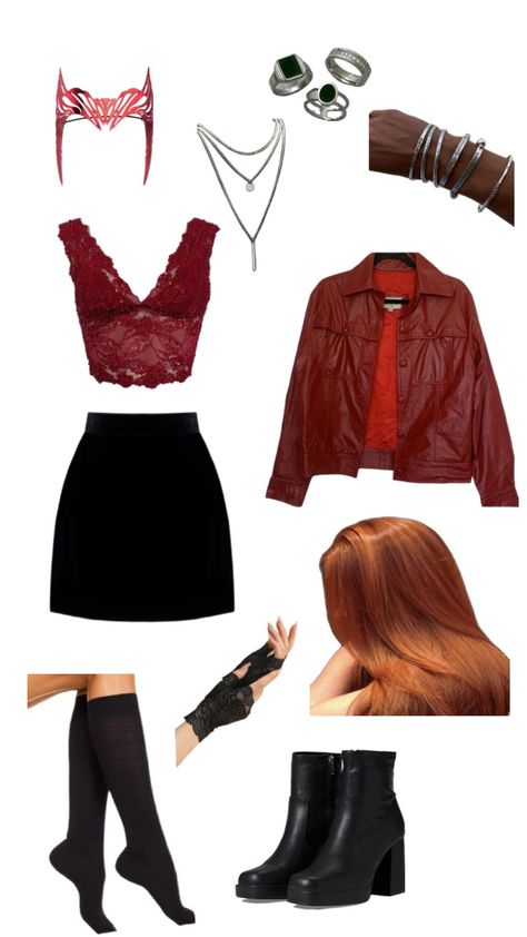 Wanda Maximoff🌹 II #marvel #wandamaximoff #outfitinspo #vibes #fyp #mcu #mcuwomen Buffy Costume, Supernatural Halloween Costumes, Supernatural Costume, Halloween Costumes Women Scary, Scarlet Witch Costume, Supernatural Outfits, Disney Bound Outfits Casual, 80s Inspired Outfits, Pretty Halloween Costumes