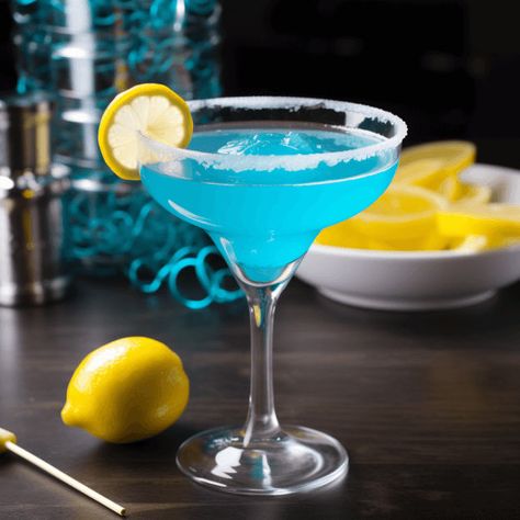 Sour Patch Kid Cocktail Recipe - The Sour Patch Kid cocktail is a delightful blend of sweet, sour, and fruity flavors. The sweetness of the simple syrup and the sourness of the lemon juice create a perfect balance, while the fruity flavors of the vodka and the blue curacao add depth and complexity. The result is a cocktail that's refreshing, tangy, and irresistibly delicious. Sour Key Cocktail, Bar Drink Recipes, Sour Cocktail, Kid Drinks, Blue Food Coloring, Martini Recipes, Flavored Vodka, Sour Patch Kids, Kids Candy