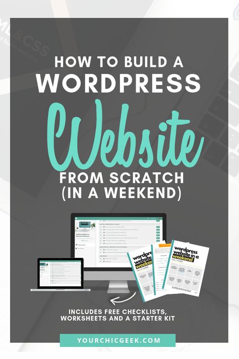 Want to learn how to build a WordPress Website from scratch (in a Weekend)? Consider this your quick start guide + list of essential tasks to complete. Start A Website, Learn Wordpress, Quick Start Guide, Create Logo, Webdesign Inspiration, Wordpress Tutorials, Social Media Apps, Web Design Tips, Wordpress Design