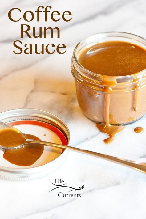 Coffee Sauce Recipe, Caramel Cornflakes, Rum Sauce Recipe, Coffee Sauce, Wings Sauce, Ice Cream Sauce, Rum Sauce, Dessert Sauce, Rum Cream