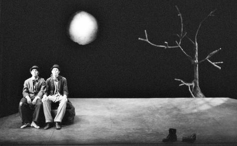 Theater Of The Absurd, Waiting For Godot Art, Absurdist Photography, Roy Andersson, Area Nyc, Waiting For Godot, Stage Lighting Design, Theatre Of The Absurd, Theatrical Scenery