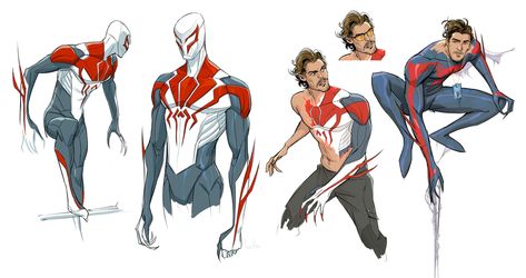 Twitter Spiderman 2099 White Suit, Spiderman Poses, Suit Art, Spiderman 2099, Spider Man 2099, Spider Man Across The Spider Verse, Spiderman Suits, Spiderman Drawing, Miguel O Hara