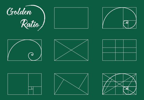 Golden Ratio Vector Golden Ratio Architecture, Math Vector, Graphic Novel Layout, Fibonacci Golden Ratio, Math Sheets, The Golden Ratio, Sacred Geometry Art, Principles Of Art, Celtic Patterns