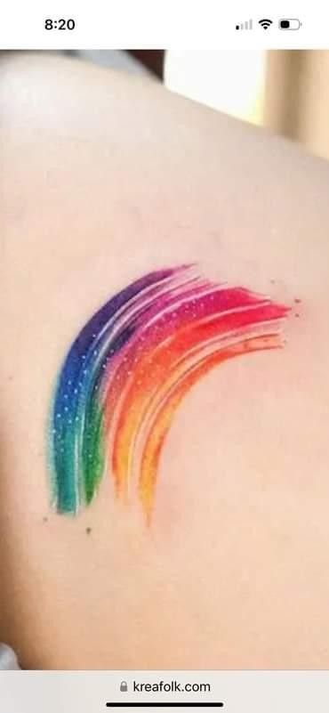 Paint Splatter Tattoo, Splatter Tattoo, Rainbow Paint, Paint Splatter, New Tattoos, Body Art, Rainbow, Paint, Tattoos