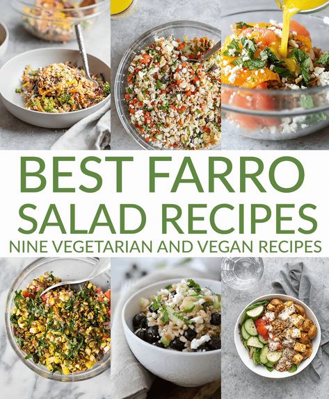 Farro Recipes Healthy, Farro Salads, Farrow Salad, Mediterranean Farro Salad Recipe, Grain Salad Recipes, Farro Salad Recipes, Orange Dressing, Farro Recipes, Citrus Salad