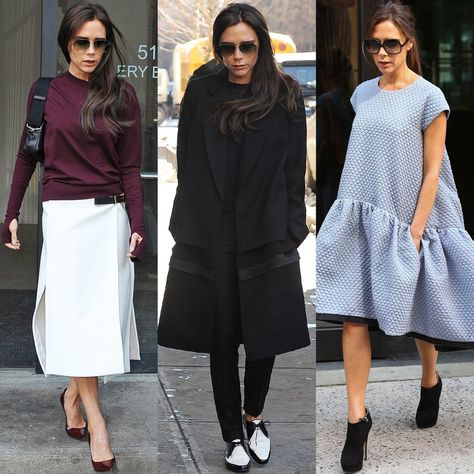 How Victoria Beckham Went From Spice Girl to Style Icon Beckham Style, Victoria And David, Victoria Beckham Dress, Victoria Beckham Style, Curated Closet, Victoria B, British Fashion Awards, Sweater Layering, Popsugar Fashion