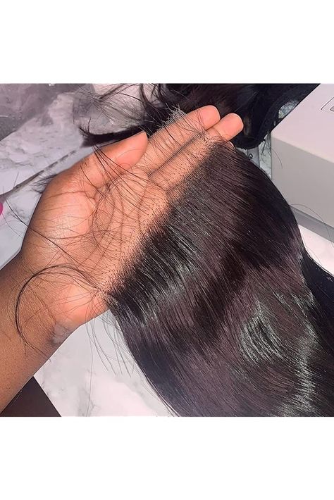 Beata Hair Skinlike 5x5 HD Lace Closure - Natural Straight Closure with Pre-Plucked Hairline and Baby Hair for Seamless Look, Melted Real Swiss Lace Closure 16 Inch Wig Colors, Invisible Lace, Frontal Closure, Swiss Lace, Black Natural Hairstyles, Womens Wigs, Hd Lace, Baby Hair, Brown Skin