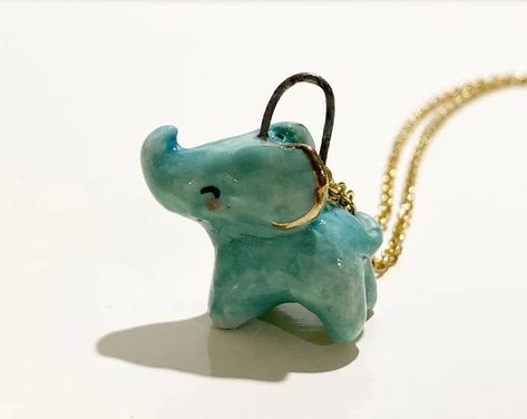 TwoCatCreative - Etsy Norway Cat Charm Necklace, Portrait Necklace, Rabbit Necklaces, Foxes Necklace, Custom Pet Art, Ceramic Elephant, Elephant Lover, Elephant Necklace, Dog Necklace