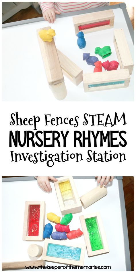 Nursery Rhyme Stem Activities Preschool, Nursery Rhyme Stem Activities, Sheep Fence, Rhyme Activities, Physical Science Activities, Reading Week, Stem Activities Preschool, Nursery Rhymes Preschool, Elementary Science Activities