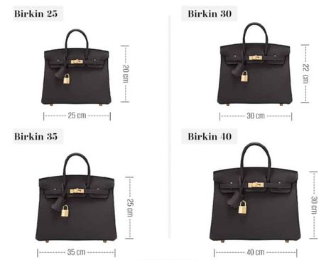 Birkin Sizes, Hermes Birkin Bag 25, Hermes Birkin 30 Black, Birken Bag, Hermes Aesthetic, Tote Bag Diy Pattern, Hermes Birkin 40, Bags Outfit, Hermes Birkin Bag