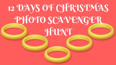 12 Days Of Christmas Photo Scavenger Hunt Christmas Photo Scavenger Hunt Ideas, Xmas Scavenger Hunt For Adults, 12 Days Of Christmas Scavenger Hunt, Christmas Photo Scavenger Hunt, Holiday Party Activities, 21st Birthday Checklist, Church Christmas Party, Adult Scavenger Hunt, School Spirit Days