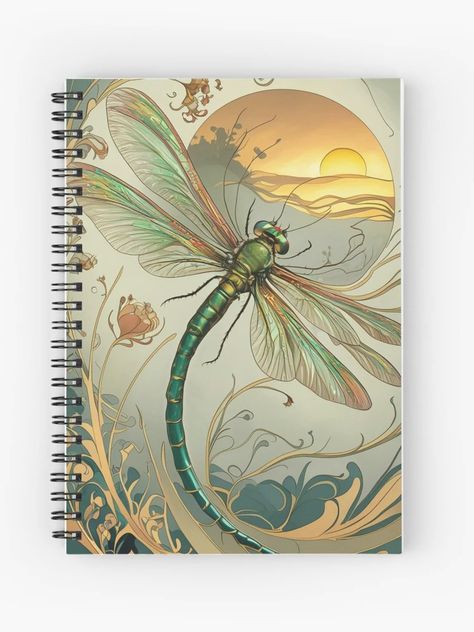 "Dragonfly Dreams" Journal for Sale by SUNDPremium | Redbubble Project Cover Design, Dreams Journal, Gossamer Wings, Dragonfly Dreams, Dream Journal, Clothing Logo, Journal Design, Journal Gift, Journal Paper