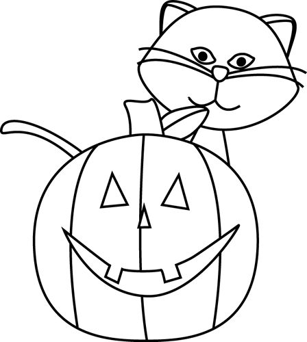 clip art black and white | Black and White Cat and Jack-O-Lantern Clip Art - Black and White Cat ... Halloween Coloring Pages Printable, Strašidelný Halloween, Moldes Halloween, Free Halloween Coloring Pages, Halloween Coloring Sheets, Halloween Worksheets, Pumpkin Coloring Pages, Halloween Coloring Book, Halloween Preschool