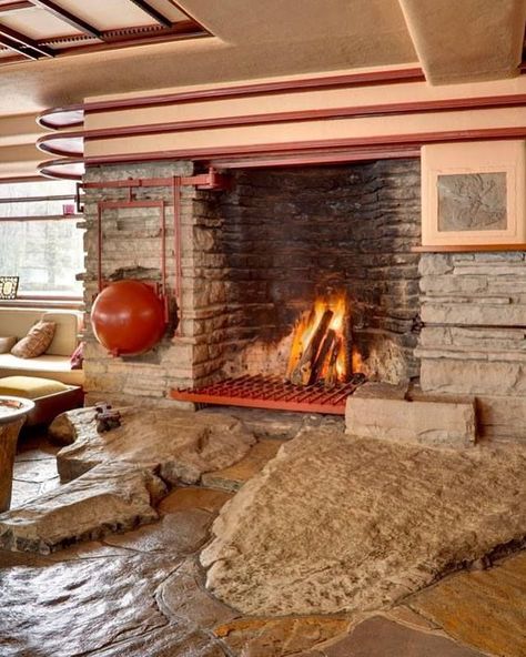 Lland. on Instagram: “We all know FLW’s Fallingwater, but did you know about the Cherokee Red spherical fireplace kettle designed to heat wine over the fire? ❤️…” Kaufmann House, Falling Water House, Robie House, Frank Lloyd Wright Architecture, Frank Lloyd Wright Buildings, Frank Lloyd Wright Design, Frank Lloyd Wright Homes, Falling Water, Overnight Guests