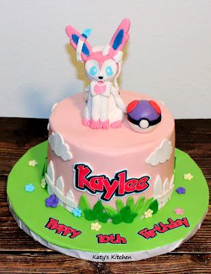 Katy's Kitchen: Pokémon Cake featuring Sylveon Sylveon Cake, Pokémon Ideas, Pokémon Cake, Pokemon Themed Party, Pokémon Birthday, Pokemon Cake, Cedar Rapids Iowa, Pokemon Birthday, Cedar Rapids