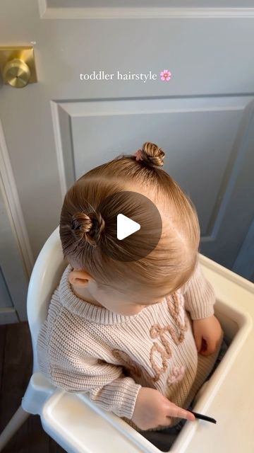 Babygirl Hairstyle, Pigtail Buns, High Pigtails, Mini Bun, Baby Buns, Tail Hairstyle, Space Buns, Clip Hairstyles