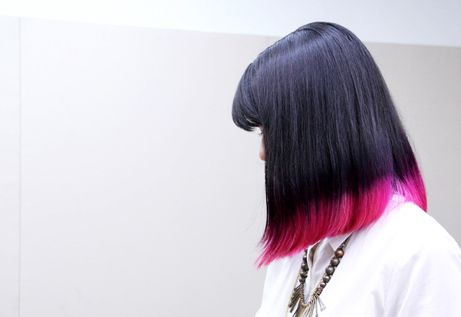 ombre Black Hair Ombre Straight, Dip Dye Black Hair, Black To Pink Ombre Hair Short, Black To Purple Ombre Hair Short, Black To Hot Pink Ombre Hair, Black Bob Hair, Ombre Bob Hair, Dipped Hair, Ombre Bob