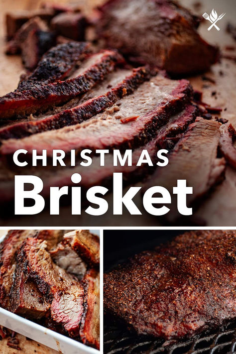 Smoked Holiday Brisket 🎄🔥✨ — Chef Tom is here to teach you an old holiday brisket classic recipe that'll have your guests coming back for seconds and thirds. — Whether you're a seasoned holiday host or trying your hand at a festive feast for the first time, this brisket will have your home brimming with holiday cheer. 🌟We recommend a glass of splice cider for the ultimate holiday dining experience. 🥂 Link in bio for the full video tutorial. 🔗 — #ATBBQ Christmas Beef Brisket Recipes, Christmas Beef Brisket, Christmas Dinner Brisket, Holiday Brisket Recipes, Christmas Smoker Recipe, Brisket For Christmas Dinner, Brisket Christmas Dinner, Smoked Christmas Dinner, Christmas Brisket Dinner Sides