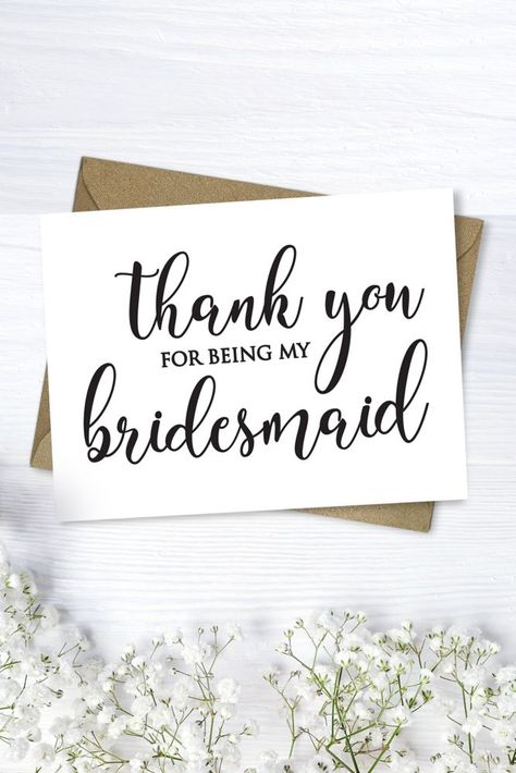 Bridesmaid Thank You Card Style CRD06, White Bridesmaid Thank You Cards, Bridesmaid Mug, Best Bridesmaid Gifts, Bridesmaid Gifts Unique, Volunteer Gifts, Scratch Off Cards, Unique Bridesmaid, Bridesmaid Thank You, Wedding Essentials