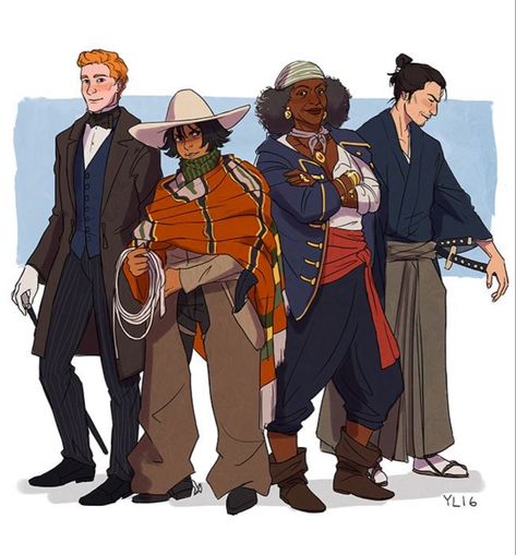 Meiji Restoration Fashion, French Pirate, Gentleman Thief, Thief Character, Cowboy Character Design, Dm Ideas, Adventuring Party, Meiji Restoration, Interesting Characters