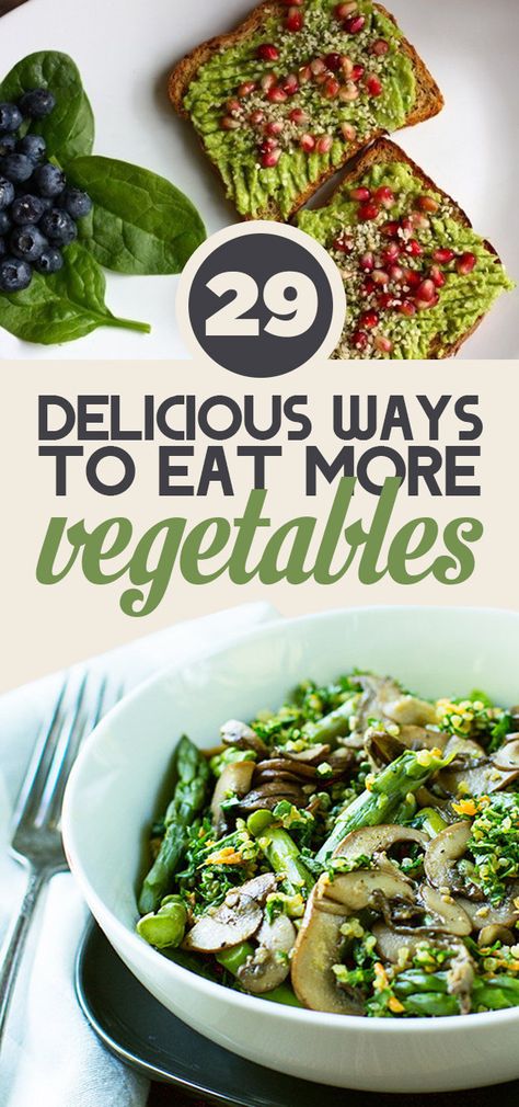 29 Delicious Ways To Eat More Vegetables #HealthyEating #CleanEating #ShermanFinancialGroup Ways To Eat Vegetables, Eat More Vegetables, Eat Vegetables, God Mat, Healthy Garden, Garden Recipes, Veggie Dishes, Grits, Vegetable Dishes