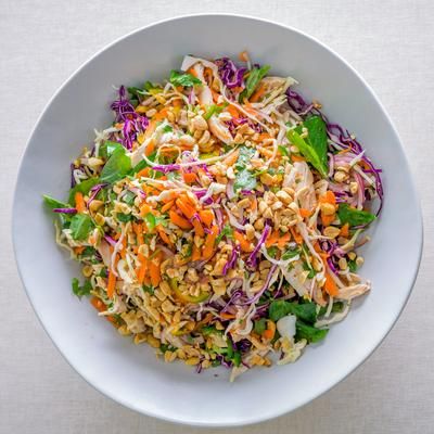 “Bursting with... - Christopher Kimball’s Milk Street Fish Sauce Chicken, Goi Ga, Recipes Vietnamese, Vietnamese Chicken Salad, Shredded Cooked Chicken, Chicken Cabbage, Vietnamese Chicken, Garlic Dressing, Salted Peanuts