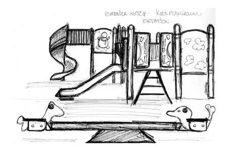 Playground Sketch, Playground Drawing, Sketchbook Reference, Ideas Sketch, Kids Cartoon Characters, Drawings Sketches Pencil, Playground Ideas, Urban Sketches, Sketches Pencil