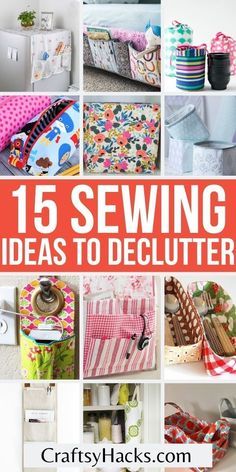 You can make these incredible sewing projects to help with organizing clutter in your home. A simple diy project can also be fun. Use these organized home ideas and enjoy more sewing! #Sewing #Declutter Things To Sew, Diy Sewing Gifts, Sewing Machine Projects, Scrap Fabric Projects, Scrap Fabric Crafts, Organized Home, Beginner Sewing Projects Easy, Small Sewing Projects, Sewing Organization