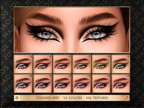 Sims 4 Cc Women Eyeliner, Ts4 Eyeliner, The Sims 4 Cc Lashes, Sims 4 Cc Makeup Eyeliner, Sims 4 Cc Makeup Eyeshadow, Sims Makeup, Mods Sims 4, Sims 4 Cc Eyes, Die Sims 4