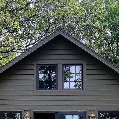 Raftyn | The Rignell Ranch on Instagram: "It took a lot of time and overthinking to get to this place but we are HERE and it looks so GOOD! 😍 The addition of the new door and windows opened up our view to the lake so much! Someday we will add the deck along the front to complete this renovation but for now it’s everything we dreamed of! 🥺 Thanks for following along on our exterior process and helping give your thoughts and opinions! Teamwork makes the Dream Work! 🫶🏼 Shoutout to Korey at our Sw Muddled Basil, Sw Muddled Basil Exterior, Retreat Exterior Sherwin Williams, Muddled Basil Exterior, Muddled Basil Sherwin Williams Exterior, Rignell Ranch, Muddled Basil, Teamwork Makes The Dream Work, Exterior House Color