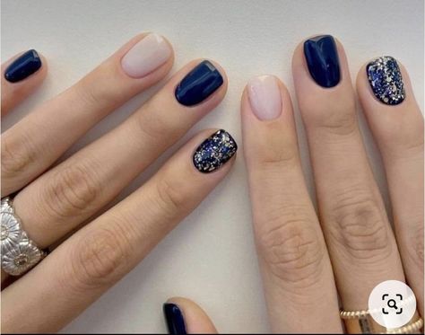 Navy Nails, November Nails, Short Gel Nails, Subtle Nails, Simple Gel Nails, Cute Gel Nails, Nails Desing, November 1, July 17