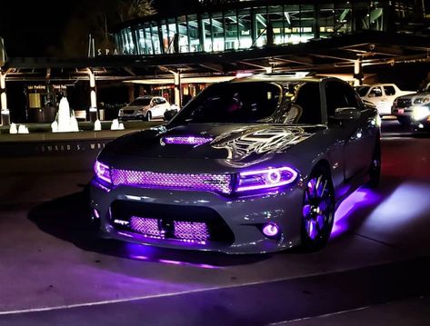 Under Glow Car, Dodge Charger 2017, Underglow Lights, 2018 Dodge Charger, Truck Images, 2015 Dodge Charger, Black Truck, Purple Car, Bluetooth Remote