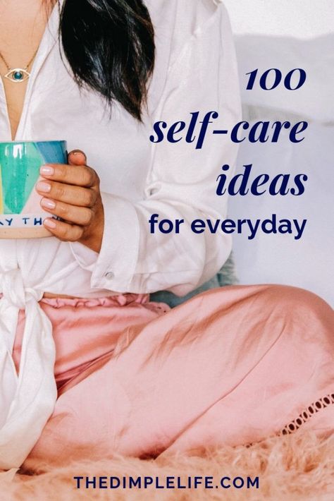 100 Days Of Self Care, 100 Self Care Ideas, Simple Self Care Ideas, Selfcare Ideas, Wellness Resources, Self Care Ideas, Wellness Inspiration, Relax And Unwind, Balanced Life