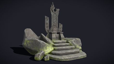 Stone Throne, Geometry Triangles, 3d Props, Geometry, Royalty, Royalty Free, Mesh, Stone, Quick Saves