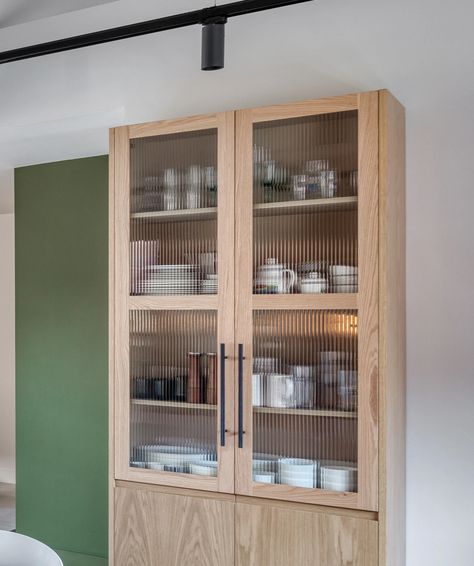 Bespoke Kitchen Pantry & Larder Cupboards Airy Kitchen, White Worktop, Larder Cupboard, Walnut Kitchen, Bespoke Kitchen, Functional Space, Glazed Door, Beautiful Kitchen, Bespoke Kitchens