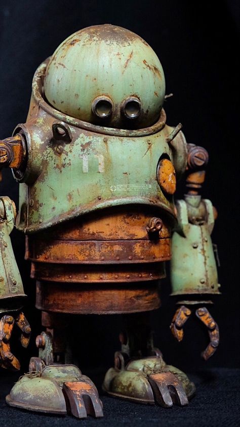 Rusty Robot, Steampunk Robots, Steampunk Robot, Arte Steampunk, Vintage Robots, Robot Sculpture, Retro Robot, Cool Robots, Arte Robot