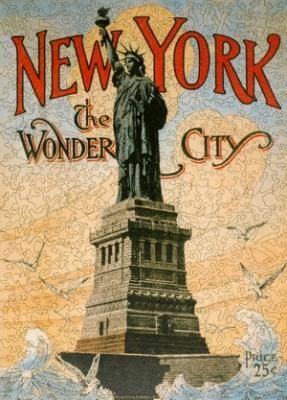 Nyc Postcard, New York Statue, Vintage Statues, New York Vintage, The Statue Of Liberty, Illustration Vintage, Vintage New York, Vintage Travel Posters, Vintage Travel