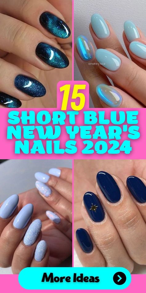 Nail Art Designs 2024 | Easy Nail Art New Year’s Eve Nails Blue, Dark Blue New Years Nails, January Nail Designs Blue, Spring Nails 2024 Trends Blue, Trendy Nail Art 2024, 2024 Trendy Nails, January Blue Nails, January Acrylic Nail Ideas, Navy French Nails