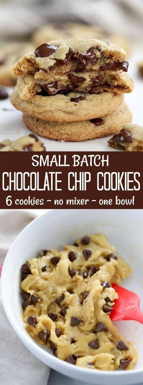 Chocolate Chip Cookie Recipe For 2, Quick Gf Cookies, Mini Batch Of Chocolate Chip Cookies, Two Chocolate Chip Cookies Recipe, Quick Chocolate Chip Cookies Small Batch, Cookies Quick And Easy, Cookies For 2 People, Small Cookie Batch Recipe, Chocolate Chip Cookies Single Serving