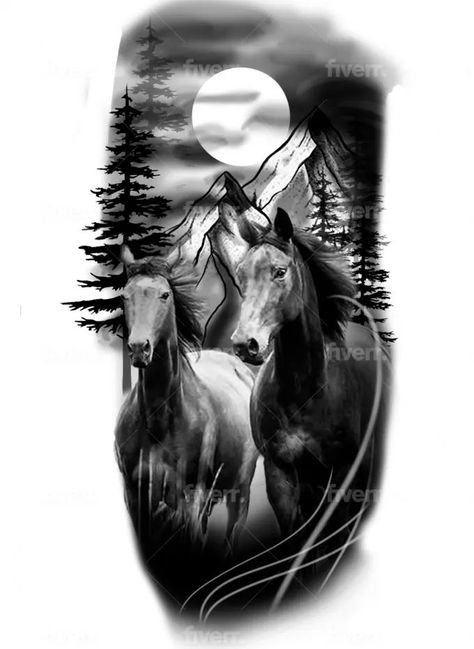 I will design realistic and surrealistic tattoo Surrealistic Tattoo, Wolf Tattoo Forearm, Balto And Jenna, Horse Tattoo Design, Photography Rates, Cowgirl Tattoos, Dream Catcher Tattoo Design, Heaven Tattoos, Native American Horses