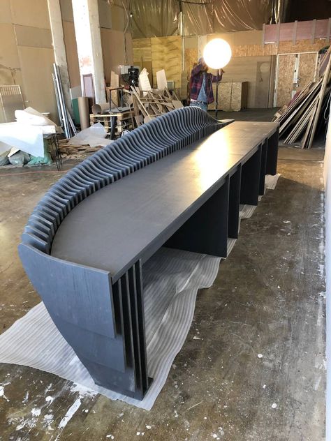 Parametric Reception Table, Parametric Reception Desk, Parametric Table, Bar Table Design, Parametric Furniture, Reception Table Design, Cnc Table, Wall Bench, Reception Desk Design