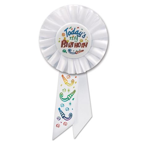 Today's My Birthday Rosette (Pack of 6) Ribbon Display, Party Streamers, Today Is My Birthday, Christmas Central, Happy Birthday Messages, Colorful Accessories, Personalized Party, Birthday Messages, Party Packs